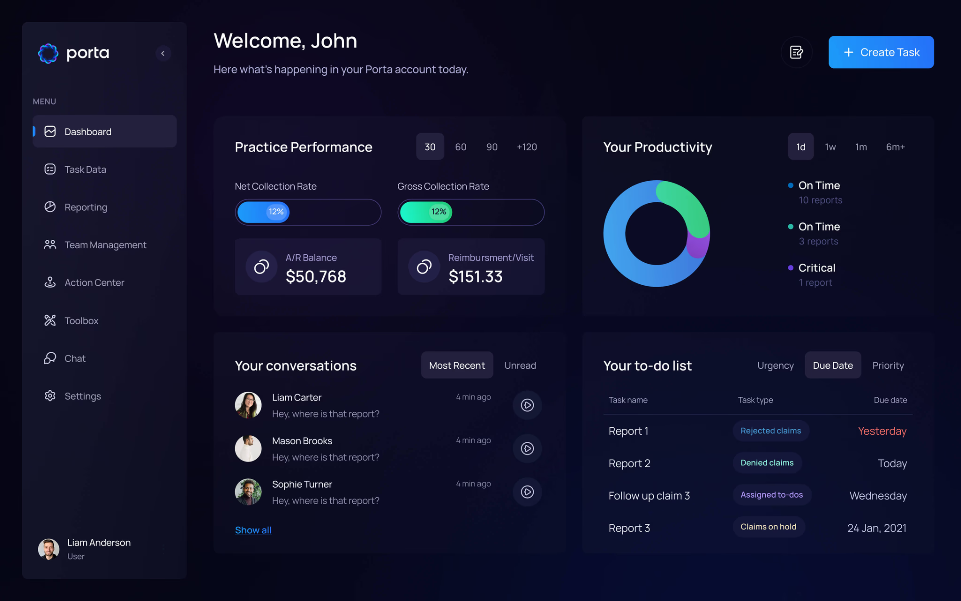 Pentas dashboard screenshot 3